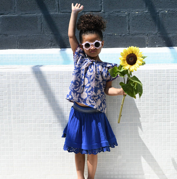 Indigo Blue Lila Skirt by Bonheur du Jour