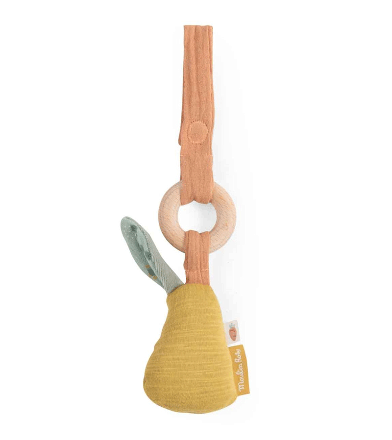 Trois Petits Lapins Wooden Pear Ring Rattle by Moulin Roty