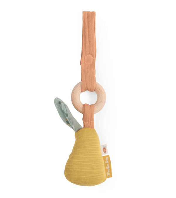 Trois Petits Lapins Wooden Pear Ring Rattle by Moulin Roty