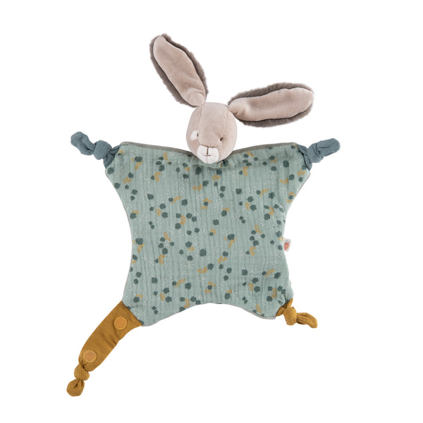 Sage Rabbit Comforter Trois Petits Lapins by Moulin Roty