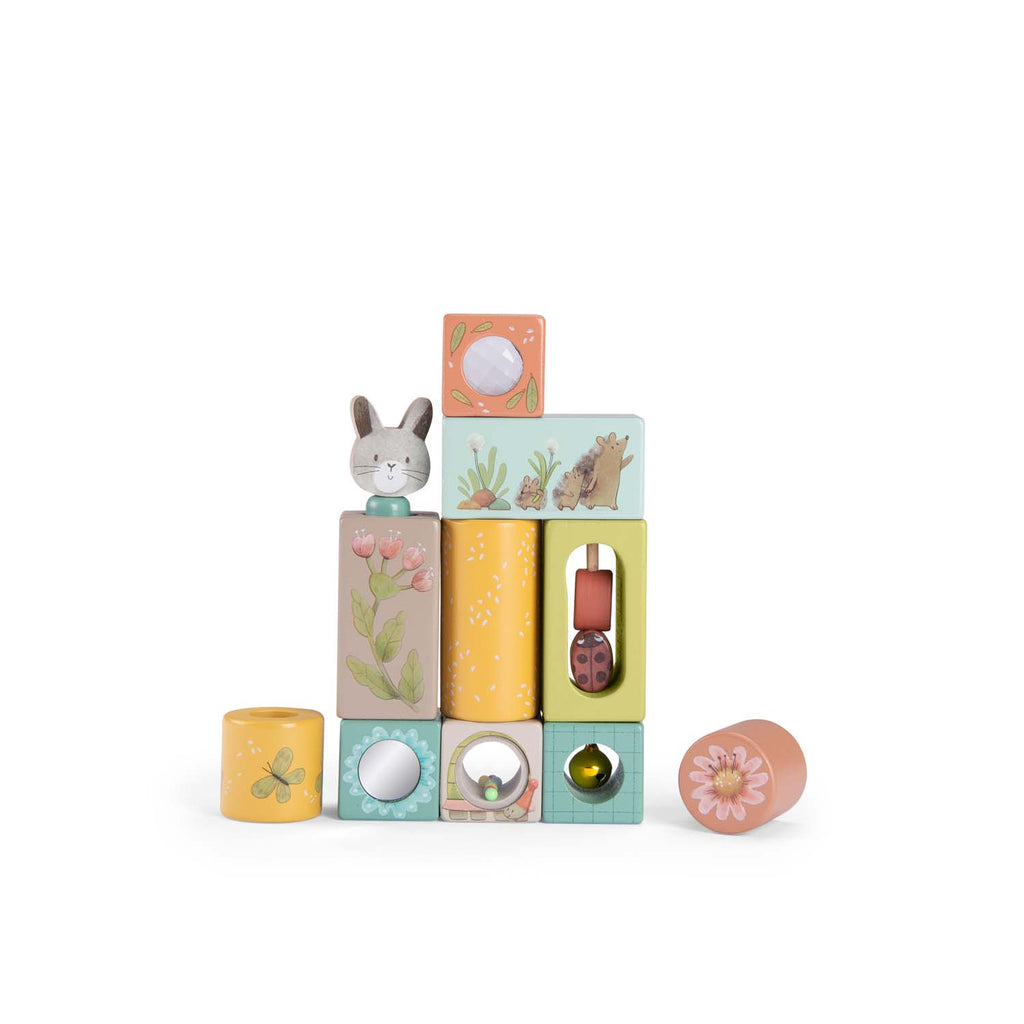 Trois Petits Lapins Stack-up Activity Blocks by Moulin Roty
