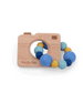 Wooden and Silicone Camera Teething Ring Rattle by Moulin Roty