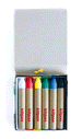 Set of 6 Medium Crayons Ecru - Bird by Kitpas