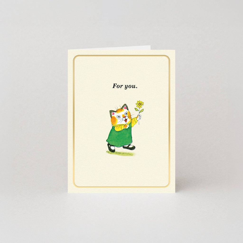 For You Gold Foil Mini Card by Richard Scarry