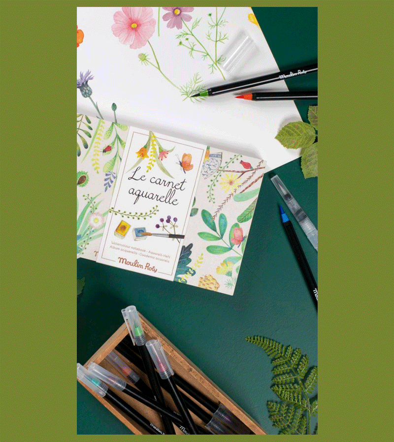 Le Botaniste Watercolour Notebook by Moulin Roty