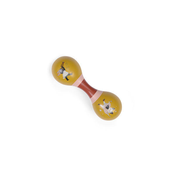 Après la Pluie Ochre Double-Ended Maracas by Moulin Roty