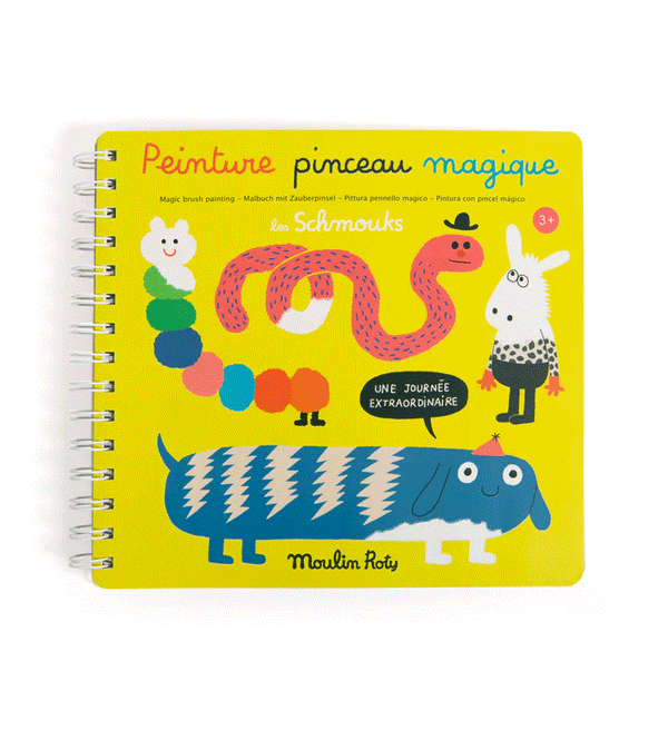 The Schmouks Magic Brush Paint Colouring Book by Moulin Roty