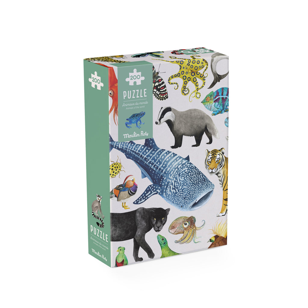 Tout Autour du Monde Animals of the World Puzzle 200pcs by Moulin Roty
