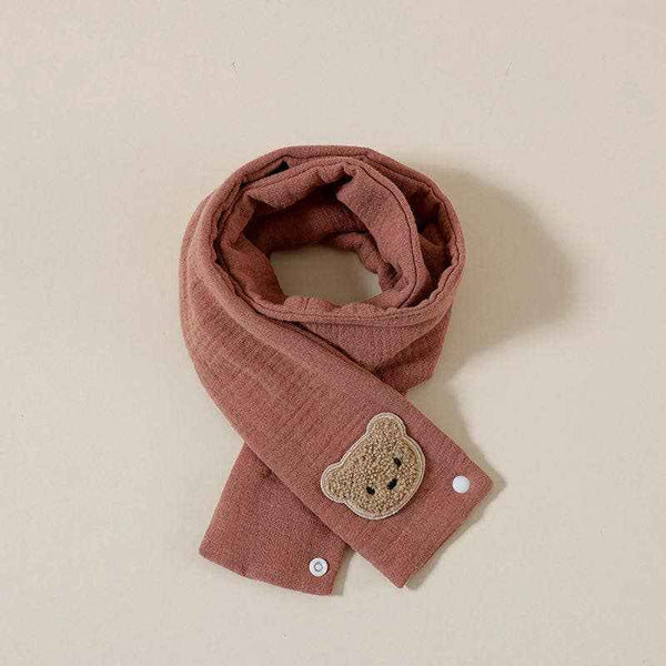 Vintage Rose Scarf with Bear