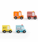 Avenue du Moulin Set of 4 Wooden Trucks by Moulin Roty