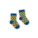 Green Yellow & Blue Checked Socks by Moulin Roty