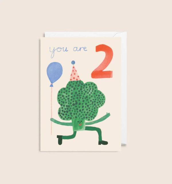 Age 2 Mini Birthday Card by Holsen Studio