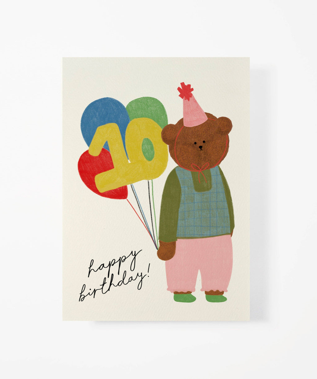 Age 10 Birthday Bear Card by the Bear Days