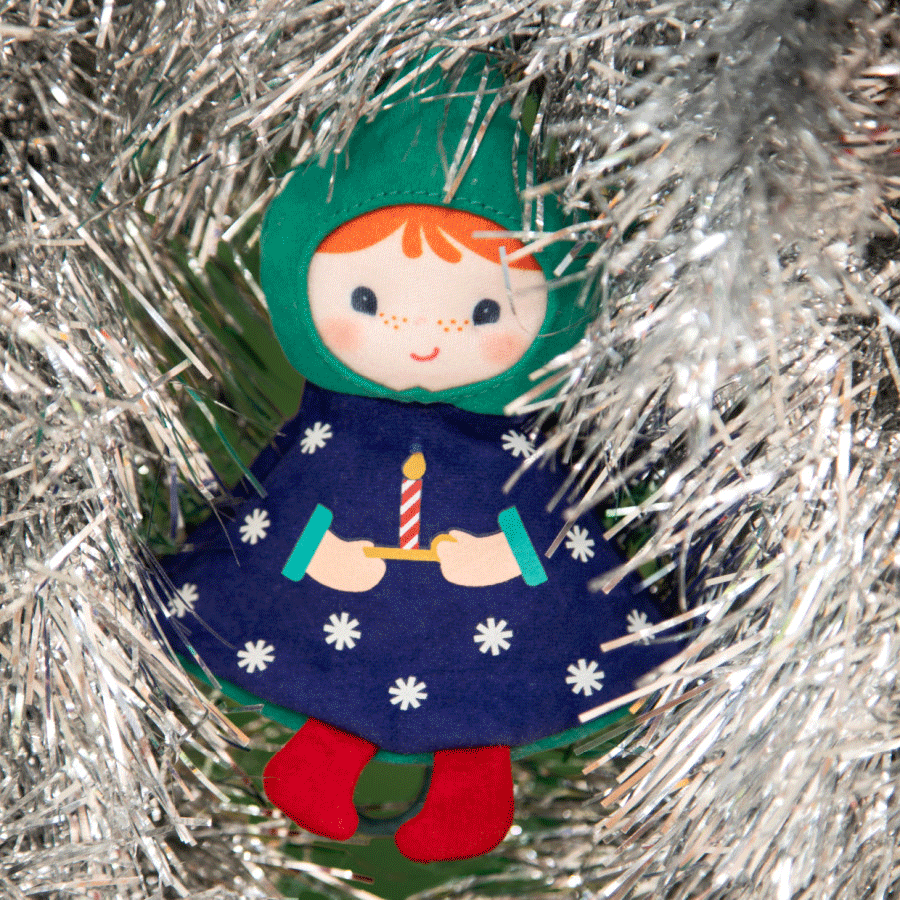 Titti Reversible Glow-in-the-Dark Christmas Decoration by Lilliputiens