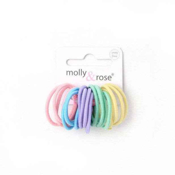 Set of 20 Pastels Mini Elastics 2mm Thick by Molly & Rose