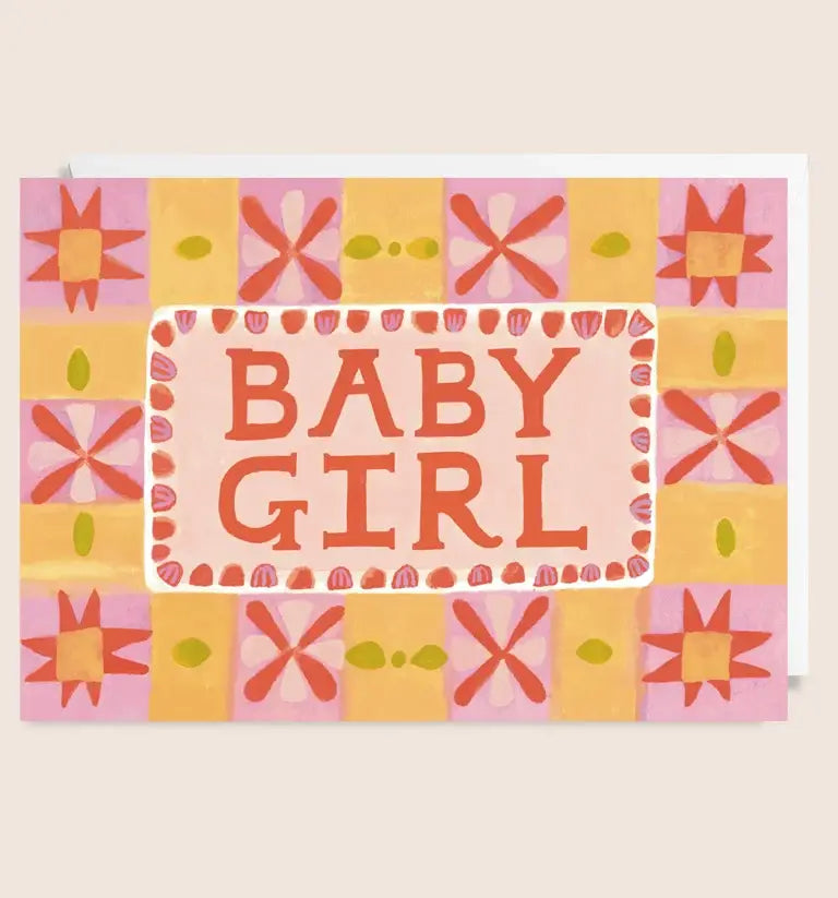 New Baby Girl Card by Holsen Studio