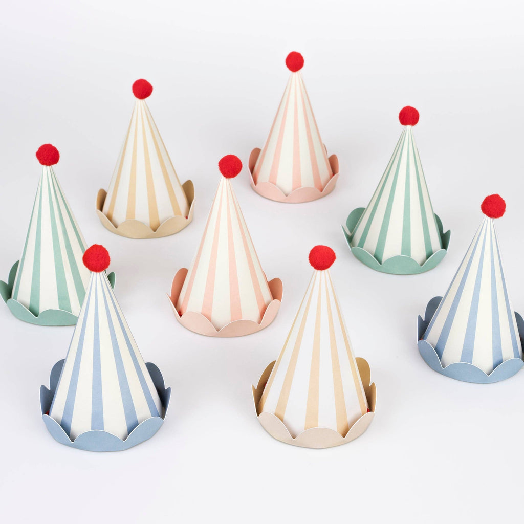 Stripe Pastel Party Hats by meri meri