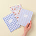Set of 3 Stitched Notebooks in Blue Floral & Check by Ohh Deer