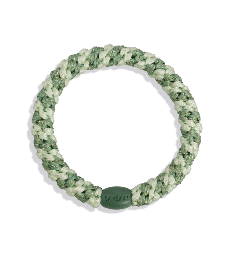 Mint & Pistachio Stripe Glitter Hairband by Bon dep