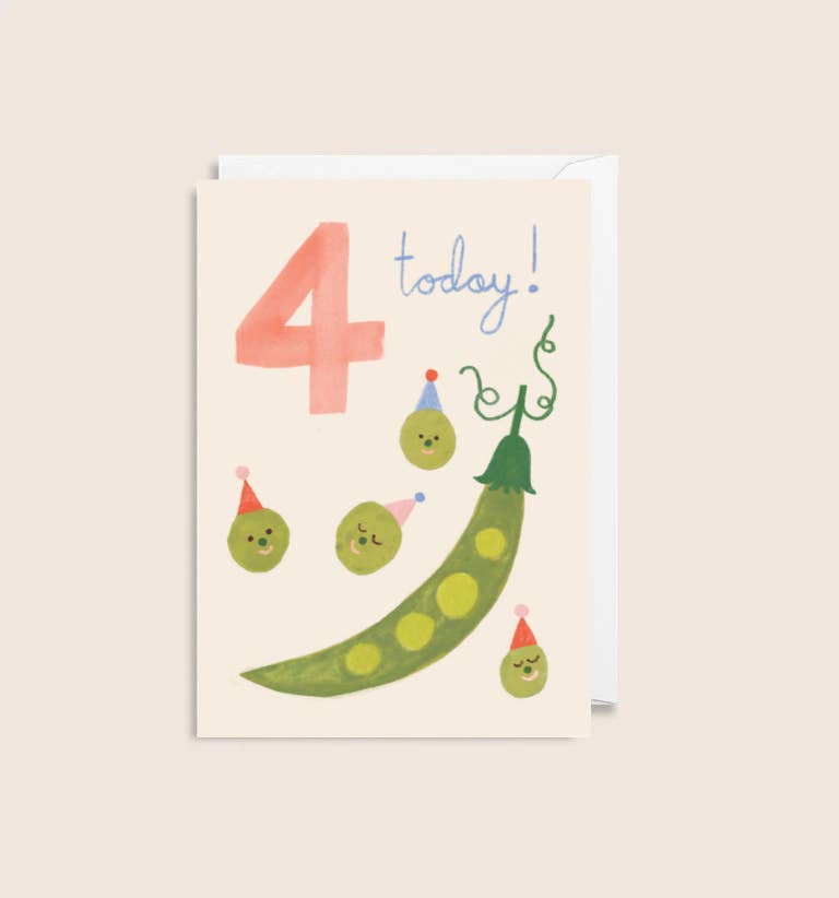 Age 4 Mini Birthday Card by Holsen Studio