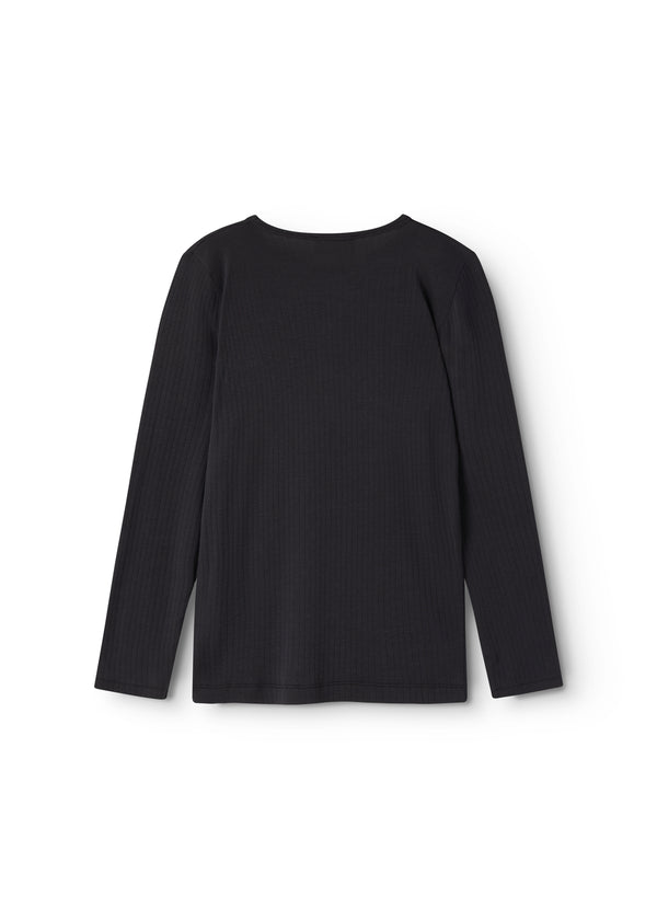 Women Black Micro Modal Tani Long Sleeved Top by MarMar Copenhagen