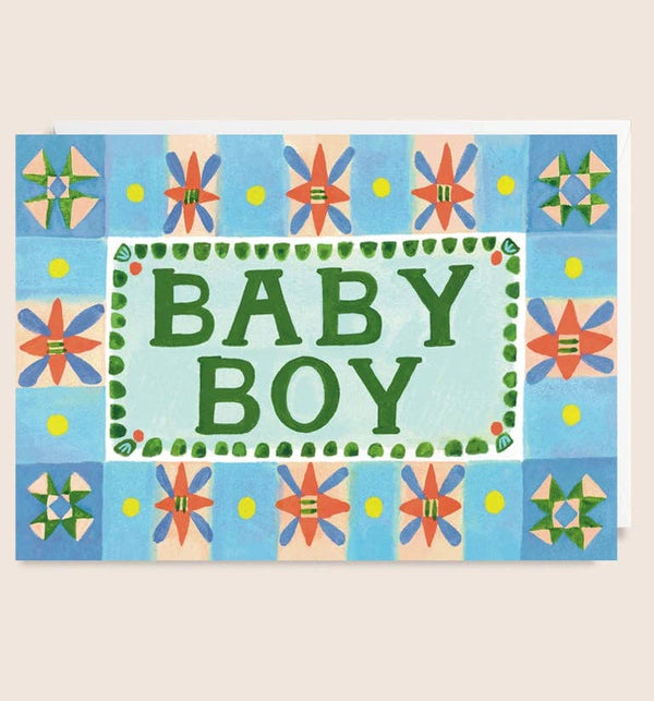 New Baby Boy Card by Holsen Studio
