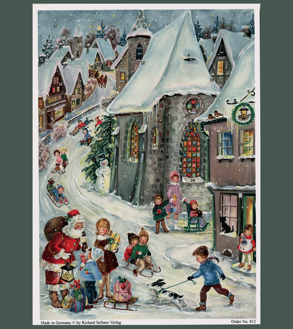 Sledging to Santa A4 Advent Calendar