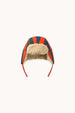 Red Stripe Chapka Hat by Tinycottons