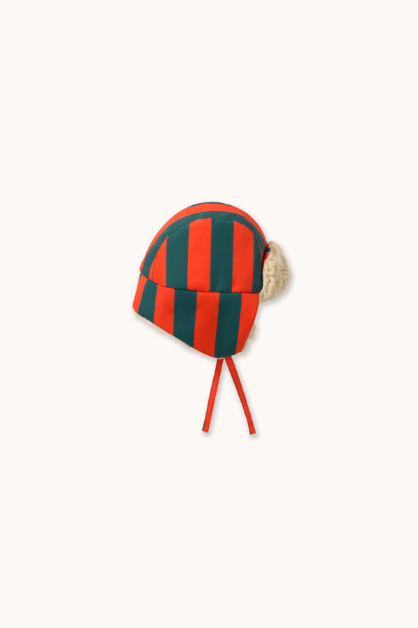 Red Stripe Chapka Hat by Tinycottons