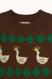 Green Geese Cacao Sweater by Tinycottons