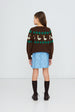 Green Geese Cacao Sweater by Tinycottons