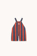 Red Striped Baby Denim Dungarees by Tinycottons