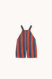 Red Striped Baby Denim Dungarees by Tinycottons