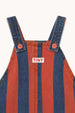 Red Striped Baby Denim Dungarees by Tinycottons