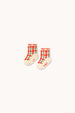 Red and Green Check Baby Socks by Tinycottons