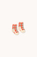 Red and Green Check Baby Socks by Tinycottons