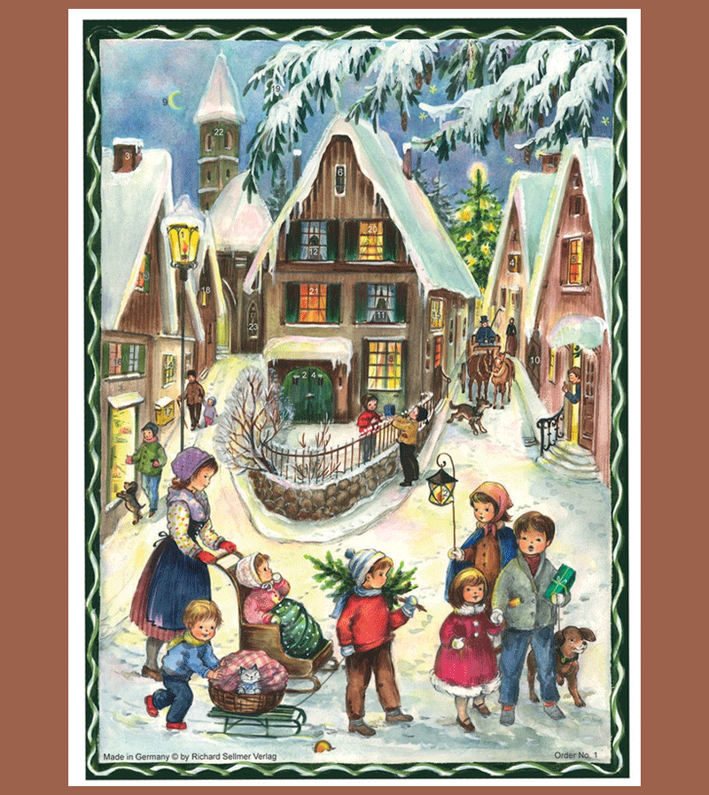 Christmas in the Village A4 Advent Calendar