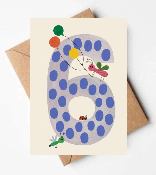 Age 6 Birthday Card by Daria Solak