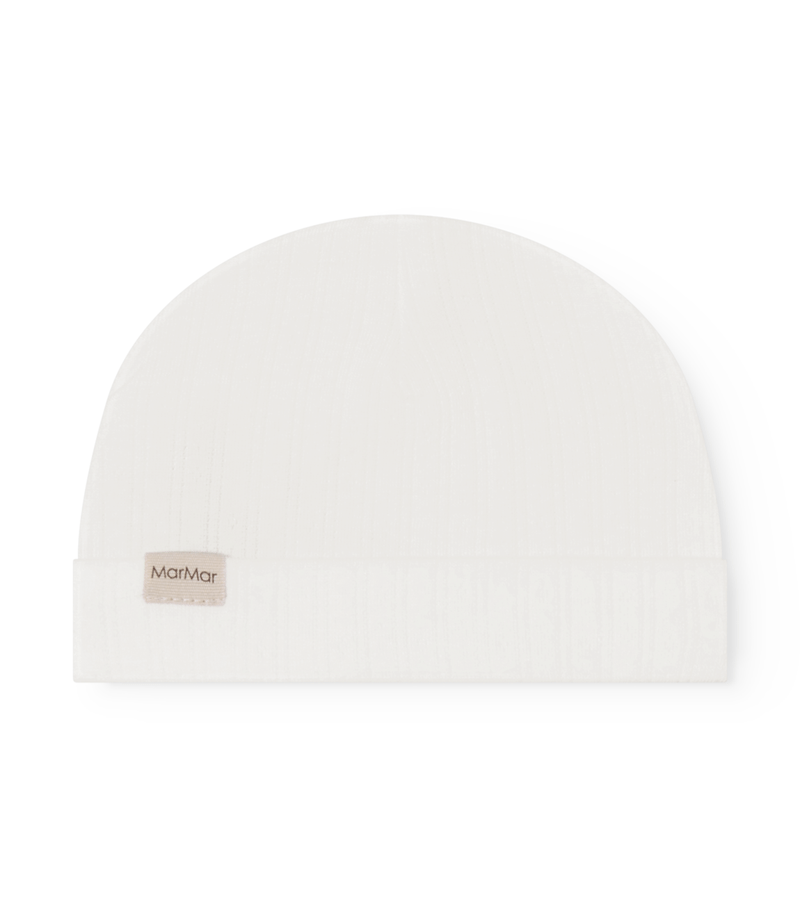 2026 Gentle White Pointelle Modal Aiko Hat by MarMar Copenhagen