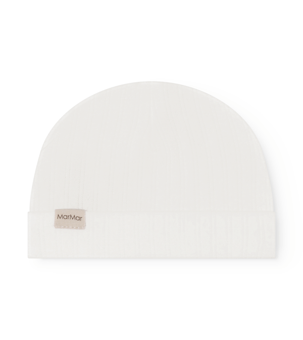 2026 Gentle White Pointelle Modal Aiko Hat by MarMar Copenhagen