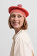 Tomato Stripe Alexo Pom Pom Beret by MarMar Copenhagen