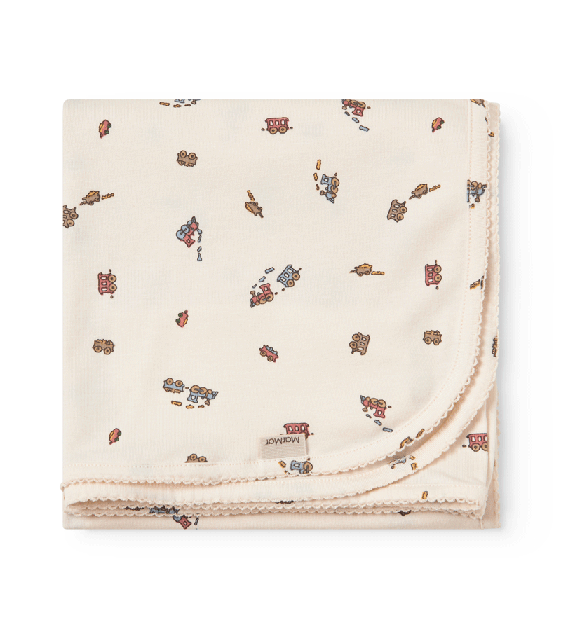 Trains Modal Alida Baby Blanket by MarMar Copenhagen