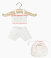 White 2-piece Retro Swimsuit with Pouch for Amigas Dolls by Minikane