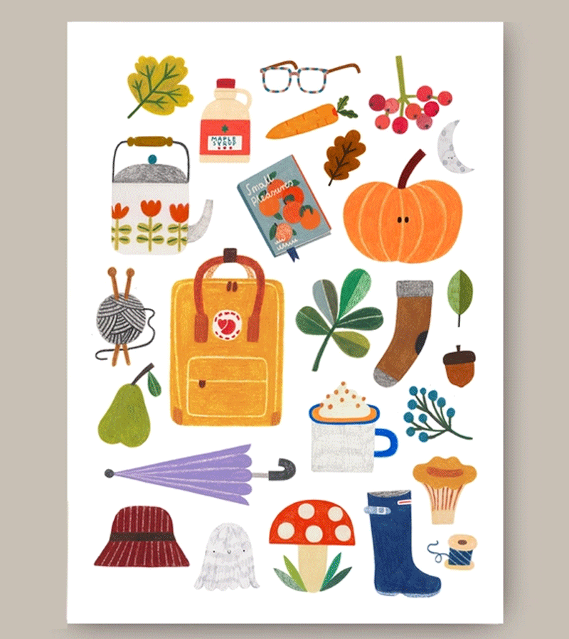 Autumn A4 Print by Daria Solak Illustrations