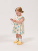Pixel Flowers all over Ruffled Dress by Bobo Choses