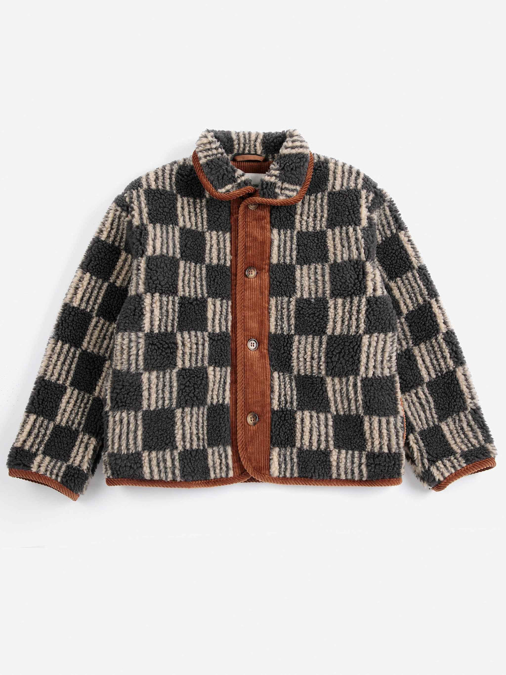 Almost Moiré all over Tedy Fleece Jacket by Bobo Choses