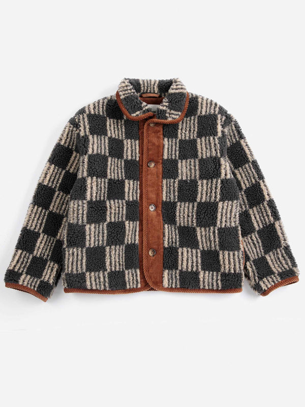 Almost Moiré all over Tedy Fleece Jacket by Bobo Choses