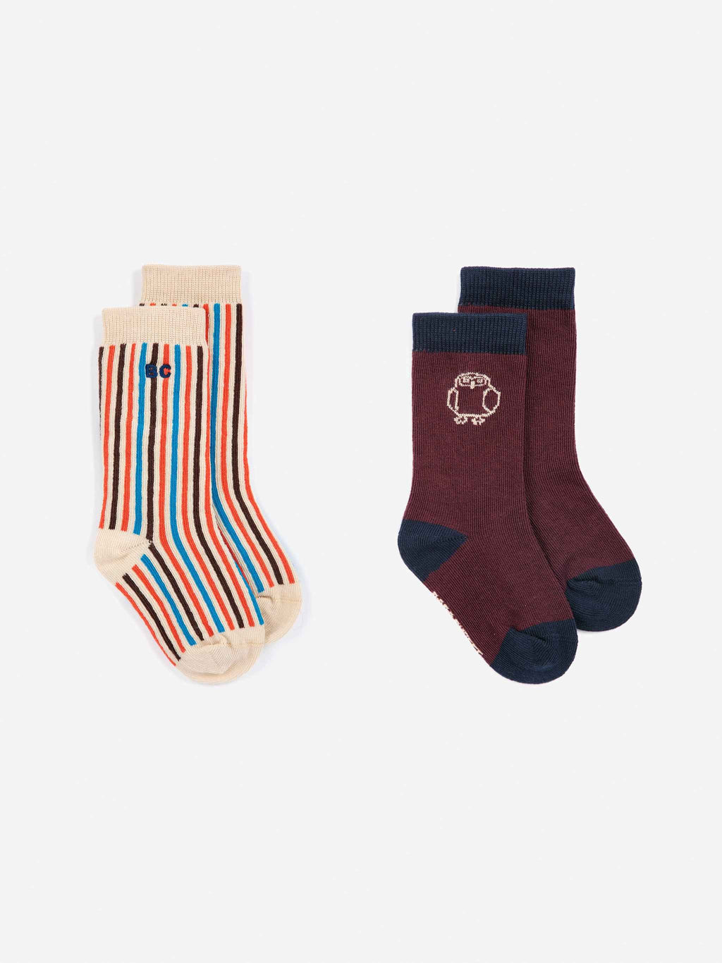 Set of 2 Curious Owl Socks by Bobo Choses