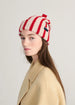 Merino wool Red Striped Beanie by Bobo Choses