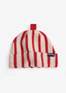Merino wool Red Striped Beanie by Bobo Choses